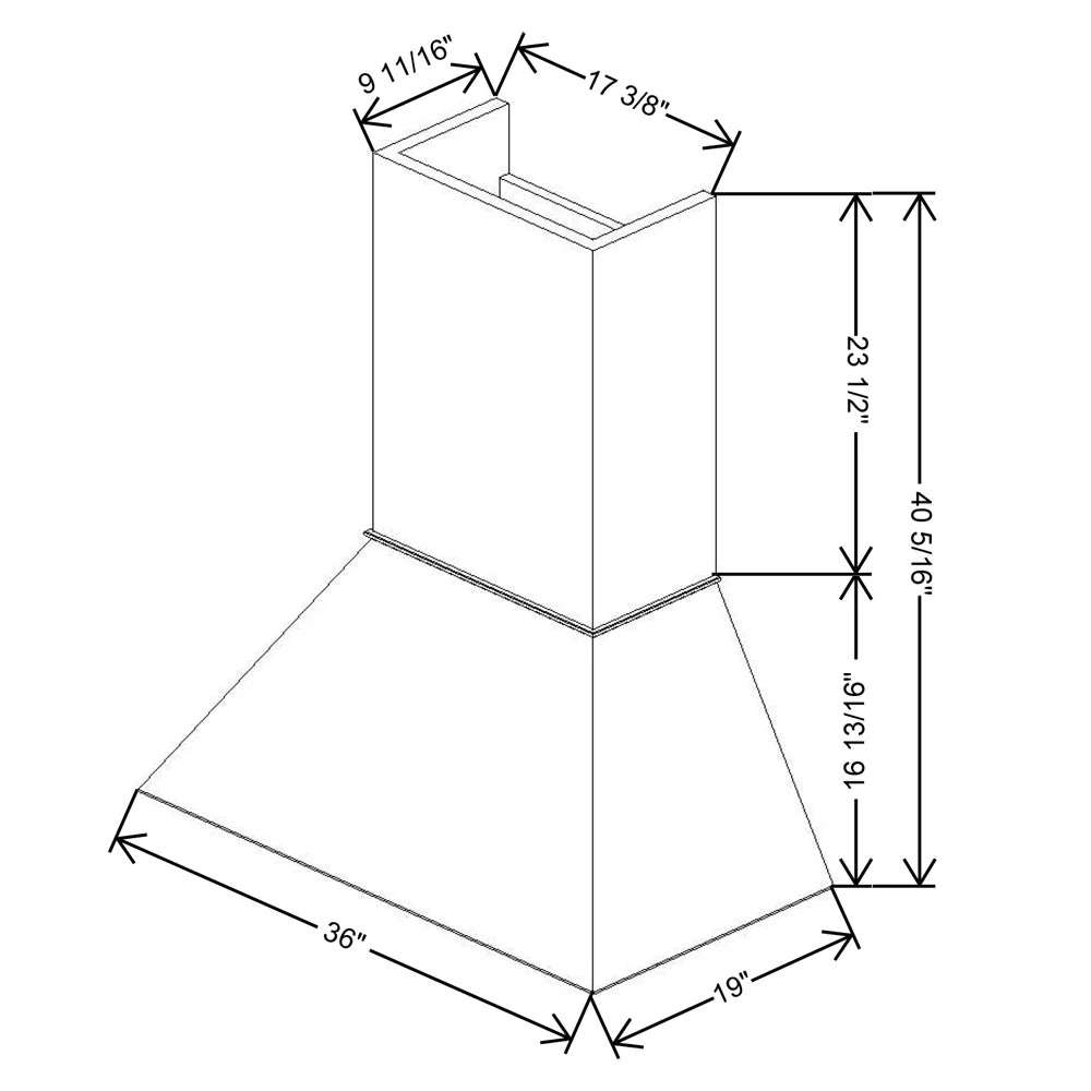 Fabuwood Allure Galaxy Cobblestone 36"W Euro Hood